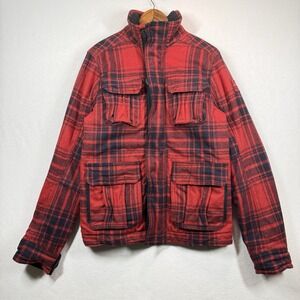 Abercrombie & Fitch Jacket Mens M Pine Point Buffalo Plaid Wool Blend Lined NWT